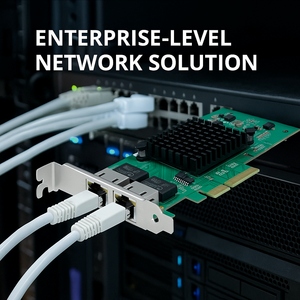 Dual-Port I350การ์ดเครือข่ายแบบมีสายสำหรับเซิร์ฟเวอร์เวิร์กสเตชันเครือข่าย PCIe Ethernet AD - Product Image 5