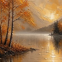 Peinture à l'huile texturée 3D à l'impasto, paysage abstrait moderne de montagne et d'eau, appliquée à la main, cadre métallique noir, toile, nouvelle œuvre d'art murale
