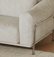 Canapé en tissu minimaliste italien design Bauhaus, canapé droit pour salon de villa haut de gamme, vente en gros