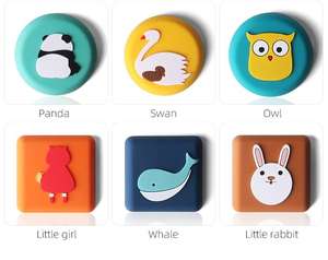 Dessin animé épaissi 6 Styles butée de porte poignée de porte protecteur mural Crash Pad pare-chocs auto-adhésif caoutchouc porte <span class=keywords><strong>garde</strong></span> bouchon - Product Image 2