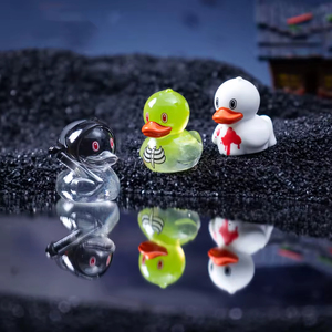 Petites figurines d'animaux en résine, 6 styles, mini canards en résine, jouets miniatures, décorations artisanales en résine pour Halloween, ornements DIY - Product Image 3