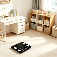 Balance connectée OEM 180 kg pour la composition corporelle, impédancemètre personnel pour salle de bain, mesure du poids corporel et de l'IMC