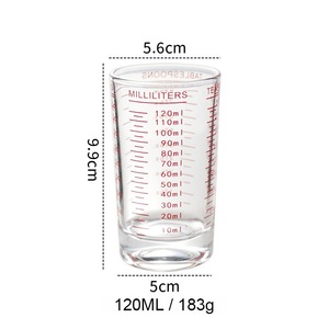 IStapromo Gifts Transparent 120ml Measuring <b>Espresso</b> Glass <b>Cups</b> Glass <b>Cup</b> for Coffee - Product Image 2
