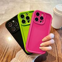 Toptan düşük fiyat şeker renk yumuşak TPU cep telefonu kılıfı iPhone 16 15 14 13 12 11 Pro Max artı Lens koruma arka kapak