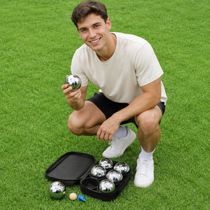 AOBON Juego <span class=keywords><strong>de</strong></span> <span class=keywords><strong>Petanca</strong></span> Familiar para Niños, Juego <span class=keywords><strong>de</strong></span> Bochas con Bolas <span class=keywords><strong>de</strong></span> Acero Duraderas <span class=keywords><strong>de</strong></span> 73 mm, para Jardín, Césped, Playa, Escuela, Actividades al Aire Libre, con <span class=keywords><strong>Bolsa</strong></span> <span class=keywords><strong>de</strong></span> Transporte - Product Image 6