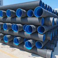 Tuyau de conduit électrique ondulé en HDPE flexible conduit de câble souterrain ligne d'égout de vidange d'eau