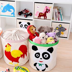 Spot vente en gros panier à linge sale pliable en gros couche étanche toile stockage seau rond - Product Image 2