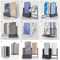 Grand meuble de rangement pour présentoir de carreaux de marbre personnalisé 60x120 étagères de supermarché rotatives double face en métal à tirer-pousser