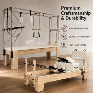 Appareil de Pilates en bois de chêne pour correction de la colonne vertébrale, machine Reformer Pilates pour correction de la scoliose, soulagement lombaire, outil de yoga - Product Image 5