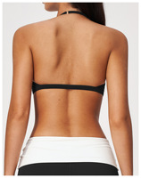 Soutien-gorge de sport personnalisé OEM avec logo, col halter, bretelles fines, séchage rapide, respirant, pour femme, course en plein air, yoga, entraînement