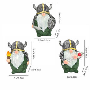 Statuette di Gnomi Vichinghi in Resina Bestseller, Decorazioni a Forma di Nano - Ornamenti Durevoli per Casa/Patio WJB24 per il Mercato Europeo - Product Image 3
