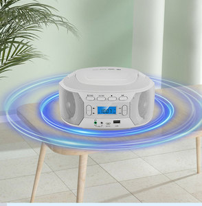 Lecteur CD portable Boombox avec radio FM, lecteur de musique MP3 USB, écran LCD, pour la maison, la chambre, coque en plastique, système audio rétro - Product Image 6