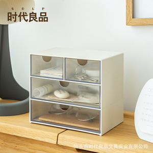 Jewelry Box Multi Compartment Storage Desktop Organizer With Transparent Drawers Rectangle Shape Standing Type - Product Image 2