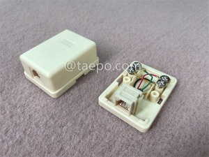 Boîtier de prise téléphonique 1 port RJ11 Boîtier de surface téléphonique Boîtier de connexion de câble Cat3 - Product Image 3