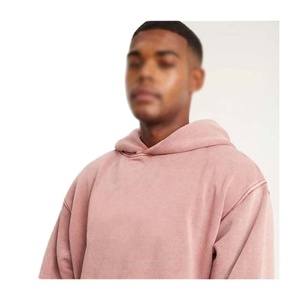 เสื้อฮู้ดดี้ผู้ชายแบบสวมหัว ทรงโอเวอร์ไซส์ ไหล่ตก ผ้าฝ้าย 100% คุณภาพพรีเมียม ล้างสีแบบ Acid Wash สกรีนโลโก้ตามสั่ง สินค้าขายดี - Product Image 4