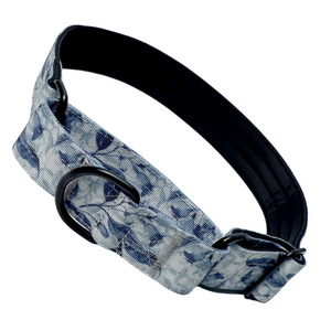 Ensemble collier et laisse pour chien Martingale personnalisé de luxe en polyester rembourré avec impression par transfert thermique, anti-traction, pour l'entraînement et les promenades en extérieur - Product Image 1