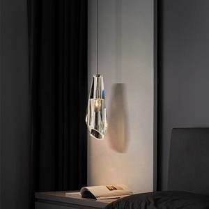 Lámpara Colgante de Cristal Nórdica Minimalista Moderna, Lámpara Colgante Pequeña de Lujo Posmoderna para Dormitorio, Comedor, Araña - Product Image 4