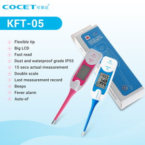 เครื่องวัดอุณหภูมิอิเล็กทรอนิกส์แบบดิจิตอล สำหรับดูแลส่วนบุคคล  หน้าจอแสดงผลสองสเกล พร้อมปุ่มแจ้งเตือนไข้ และเสียงเตือน - Product Image 6