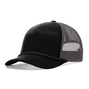 Casquettes de camionneur en toile vierge à 5 panneaux personnalisées, casquettes en maille unie - Product Image 1