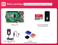 Approvisionnement d'usine Original nouveau Raspberry Pi 4 BCM2711 Quad-Core Cortex-A72 1.5GHz 8GB RAM Kit de démarrage carte de développement Linux