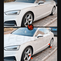 Audi A5 S5 F5 Sportback 4 portes 2017-2019 – Jupes latérales sportives de haute qualité en ABS, motif carbone noir piano