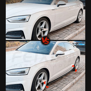 Spoiler Laterale Sportivo di Alta Qualità per <span class=keywords><strong>Audi</strong></span> A5 S5 F5 4 Porte Sportback 2017-2019, in ABS con Finitura Nero Lucido e Motivo in Fibra di Carbonio - Product Image 6