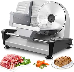 Máy Cắt Thực Phẩm Đa Chức Năng Bánh Mì Phô Mai Máy Cắt Thịt 19 Cm Có Thể Tháo Rời Lưỡi Thép Không Gỉ Máy Cắt Thịt Đông Lạnh