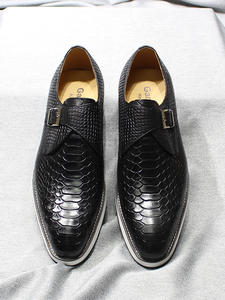 جديد الخريف الراهب حزام جلد عارضة أحذية الرجال المصنوعة يدويا نمط شبه رسمي أحذية العمل المخصصة - Product Image 2