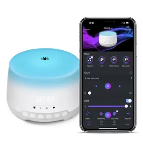 Appareil d'aide au sommeil à bruit blanc avec contrôle par <span class=keywords><strong>smartphone</strong></span>, 30 sons naturels, éclairage personnalisable et connectivité Bluetooth - Product Image 2