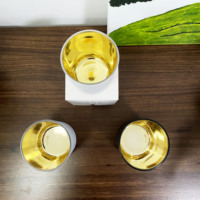 Bocal à Bougie en Verre Luxe Doré à Faible MOQ, Blanc Mat ou Noir, 6oz 8oz 10oz, avec Emballage Boîte et Couvercle