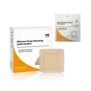 Apósito de Espuma de Silicona Desechable Médico Autoadhesivo Carbou de 10x10 cm de Alta Absorbencia para Heridas y Traumatismos - Product Image 6