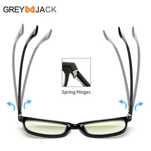 Gafas grises Jack anti luz azul, unisex, montura retro TR90, protección UV, opciones de color transparente, verano 2021 - Product Image 4