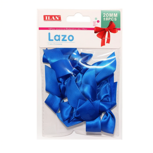 Noeuds en ruban bleu Ilan Lazo 20 mm pour travaux manuels et décorations - Product Image 1