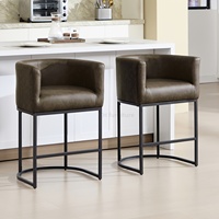 Tabouret de bar moderne et simple avec dossier, en acier de luxe léger, pour comptoir de réception d'hôtel, cuisine et usage domestique