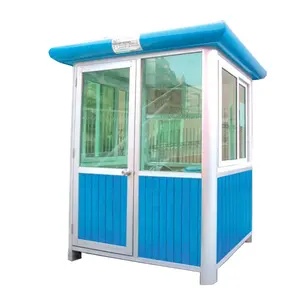 Color Steel Security Guard Booth Portable Prefab Sentry Security Booth