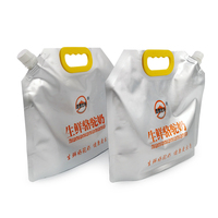Speciaal gevormde beveiligde gravure bedrukte staande pouch zak met uitgietmondje, aluminiumfolie gelamineerd, vochtbestendig, voor vloeibare vruchten