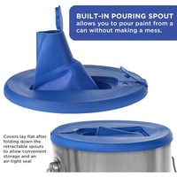 Couvercle de seau à peinture multifonctionnel rétractable et pliable, conception anti-goutte, outil portable pour verser la peinture, résistant aux grumeaux et à la poussière