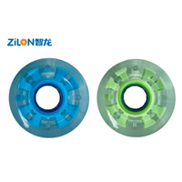 Fabrication OEM ODM sur mesure de roues de skateboard en PU de 58 mm * 32 mm avec éclairage LED à induction électromagnétique