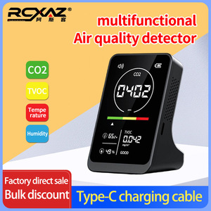 Asker Air Quality Monitor ZN-MT16 OLED Display CO2 TVOC Temp Humidity Sensor for Home Office - Product Image 5