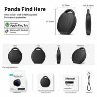 Dispositif anti-perte certifié pour iOS et Android, suivi mondial par carte, mode anti-perte et fonction de recherche par sonnerie, rechargeable USB-C