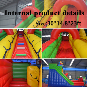 Toboggan gonflable commercial à double piste, château gonflable certifié CE en PVC, respectueux de l'environnement, garantie 3 ans - Product Image 3