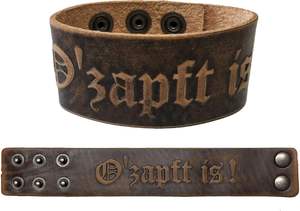 Bracelets manchette mode en cuir marron pour <span class=keywords><strong>homme</strong></span> Bavière Autriche O'zapft Is Weidmann's Heil <span class=keywords><strong>Pompier</strong></span> Dieu Honneur pour <span class=keywords><strong>Costume</strong></span> - Product Image 2