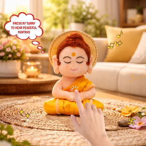 Muñeco de Peluche de Buda Gautama para Cantar Mantras, Pequeño, 25 cm, Juguete Espiritual Suave, Sonido de Canto Devocional, Ligero, para Colgar - Product Image 6