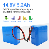 Batteries rechargeables POEAE personnalisées 5200mAh 15 volts, pack de batteries 18650