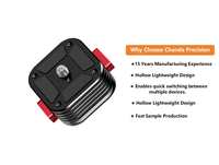 Kit de plaque QR en alliage d'aluminium, déclenchement en 1 seconde, double mode, compatible Arca, léger 51g, filetages 1/4 "-20 et 3/8 "-16, OEM Laser