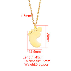 Collana pendente con piedini in acciaio inossidabile di alta qualità non affilata e non allergica adatta ai bambini - Product Image 5