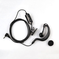 Nouveau casque d'interphone d'arbitre PTT crochet d'oreille casque d'écouteur monaural pour FBIM/V6C PRO/V4C PLUS/V6C/V4C avec bouton