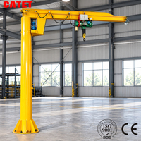 Grue à flèche électrique certifiée CE ISO, capacité 1 tonne, hauteur de levage 4 m, avec palan à chaîne motorisé et chariot de levage pour atelier