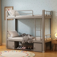 Lit superposé en acier pour dortoir, école, logement des travailleurs, lit double en métal gain de place, fourniture d'usine