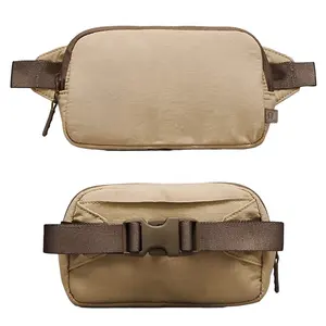 กระเป๋าคาดเอวโพลีเอทิลีนทั่วไปสำหรับผู้ชายกระเป๋าคาดเอวหนังนิ่มแบบปรับได้กระเป๋าสลิงสำหรับเดินป่า